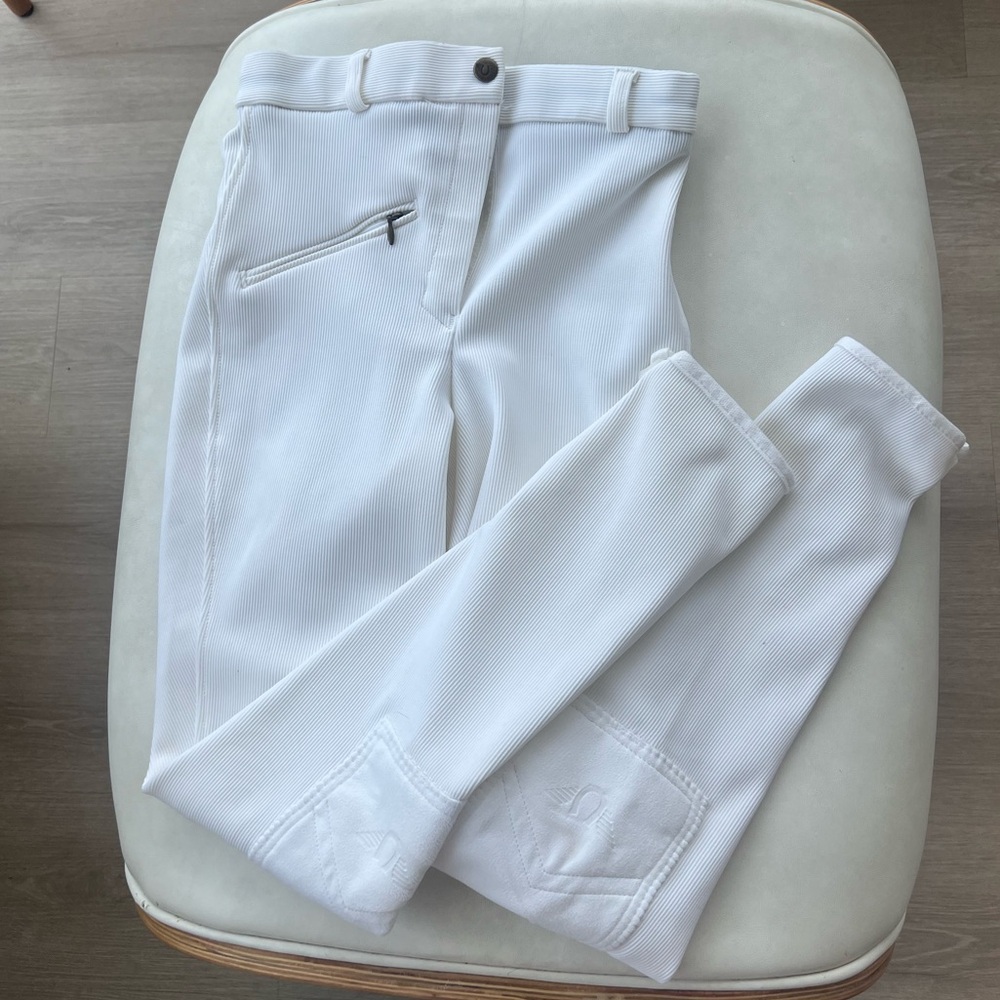 White equestrian show breeches new